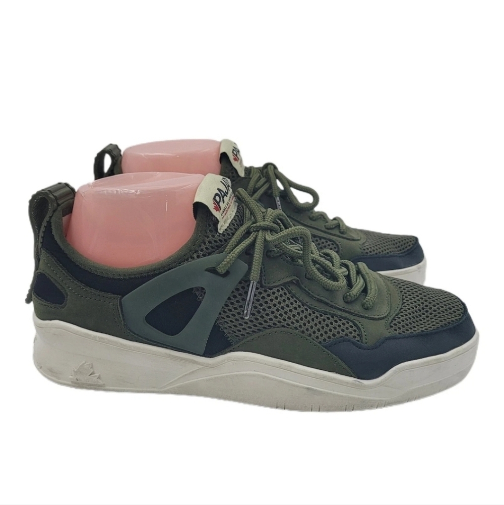 Pajar Yano Green Leather Mesh Sneakers Men’s 8 / 8.5 Comfort Fit Grip Sole